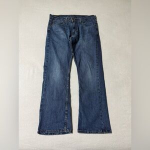 Levis 527 Mens 33x28 Boot Cut Blue‎ Denim Jeans Bootcut Cotton Blend